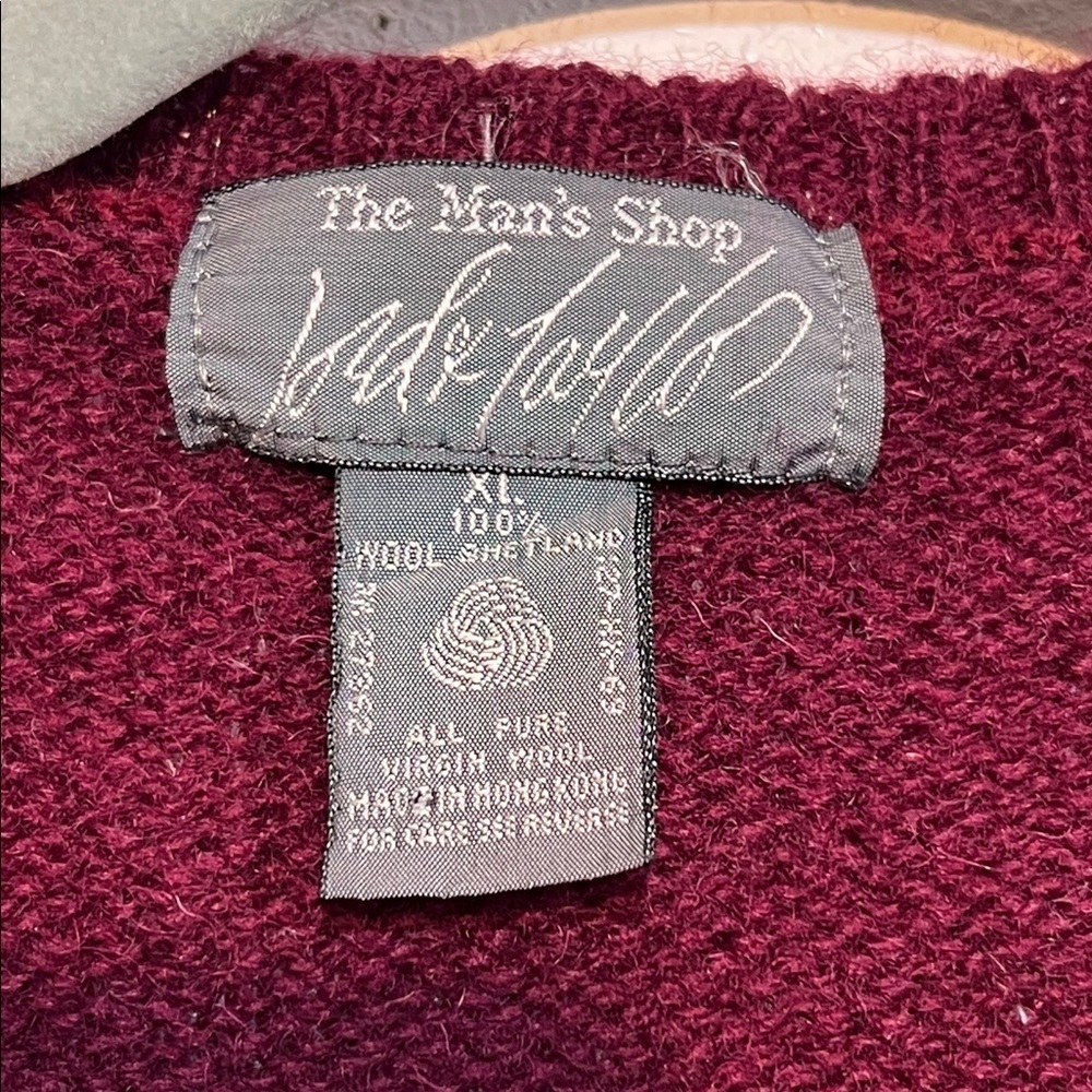 Lord & Taylors Argyle Vintage Virgen Wool Sweater Vest Diamond Pattern Size XL - Picture 6 of 9